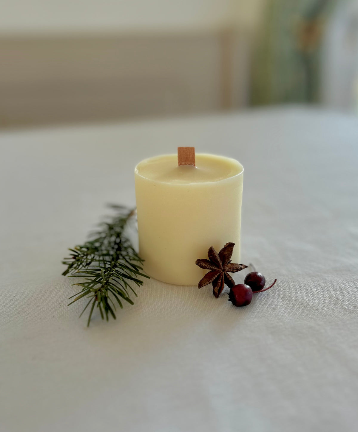 The Festive One Beeswax Candle