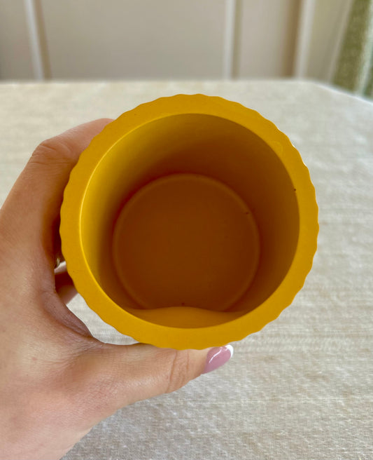 Ribbed Candle Jar - Mustard
