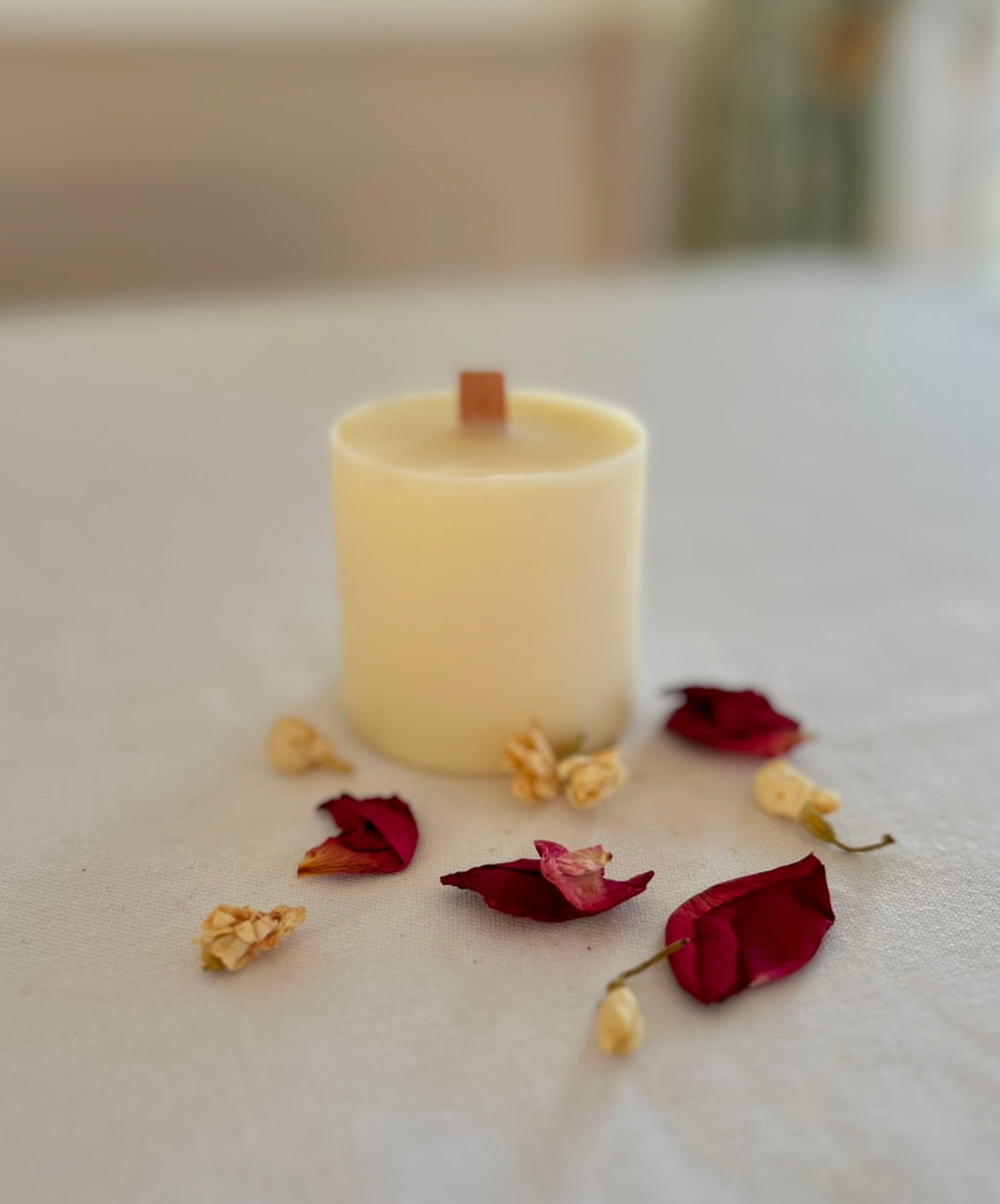 The Floral One Beeswax Candle
