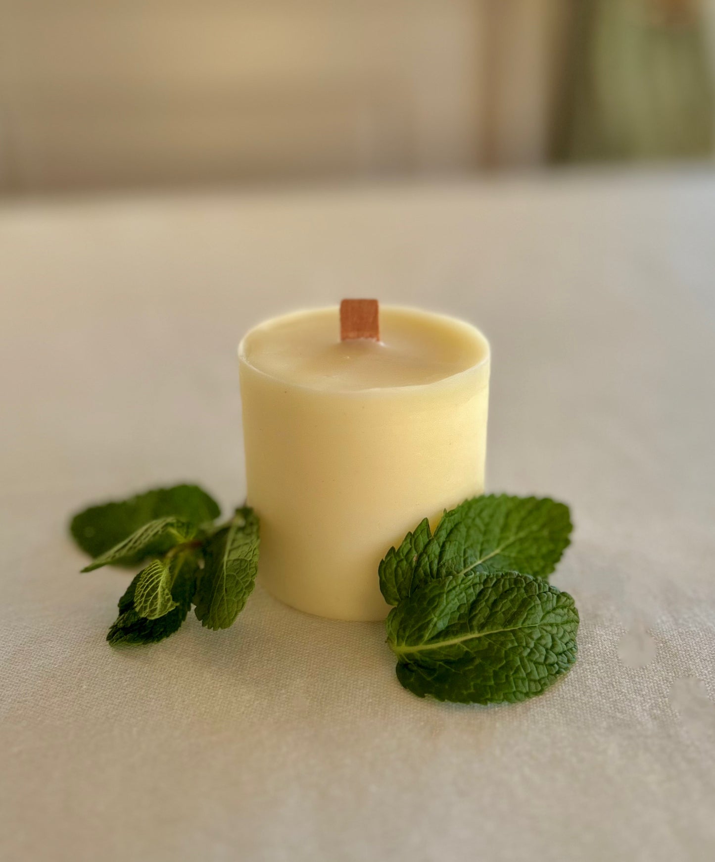 The Minty One Beeswax Candle