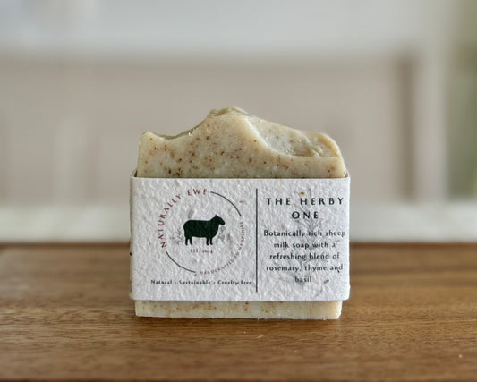 The Herby One Sheep Milk Soap - Naked