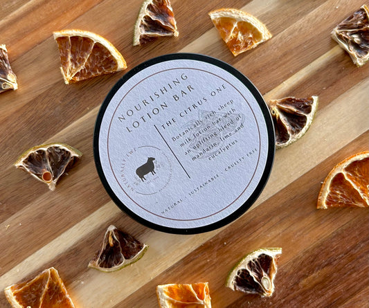 The Citrus One Nourishing Lotion Bar LARGE